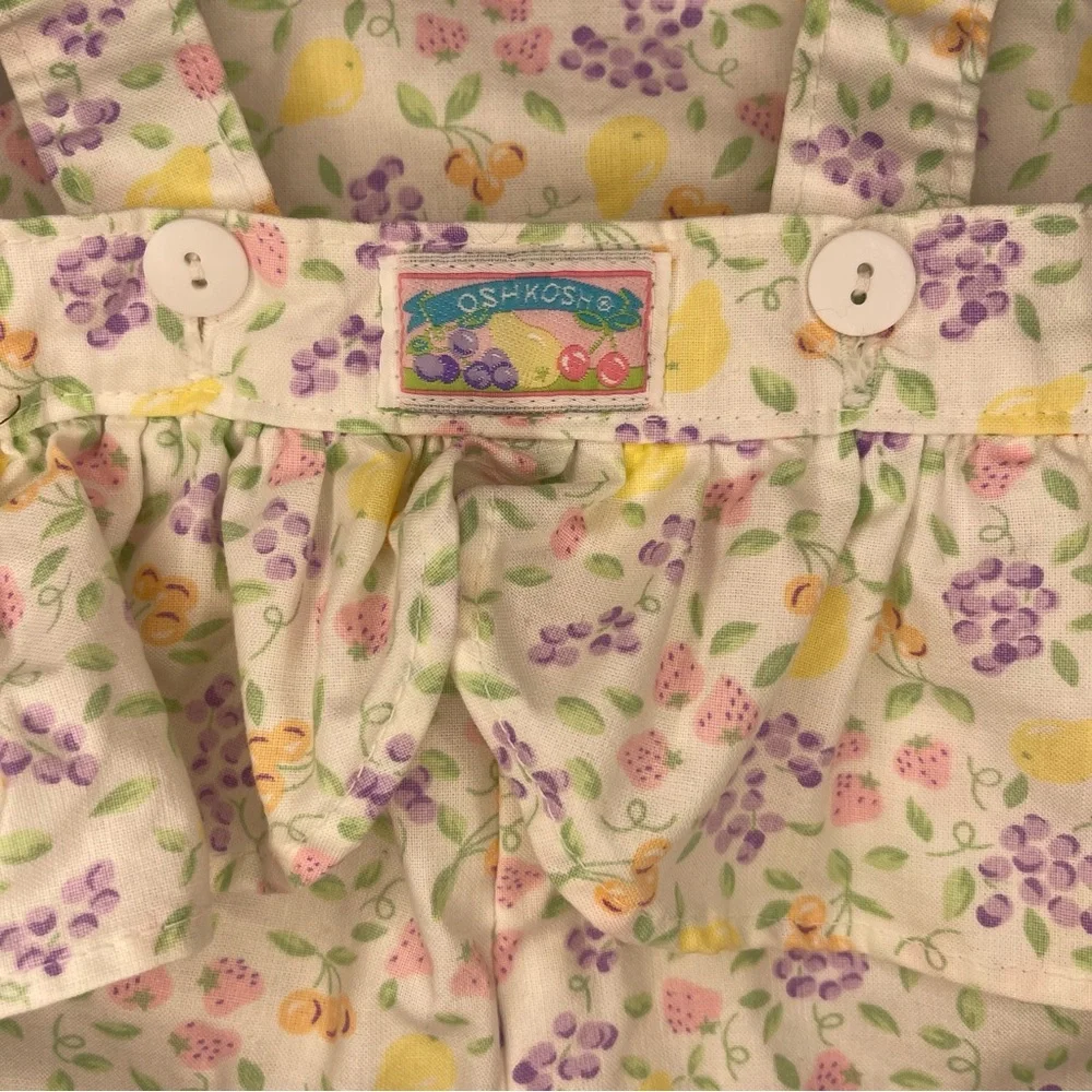OshKosh B’gosh Vintage Pastel Fruit Pattern Short Romper